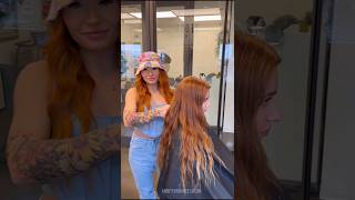 Red Hair to Blonde transformation hair hairstylist blondehair haircut [upl. by Sateia]