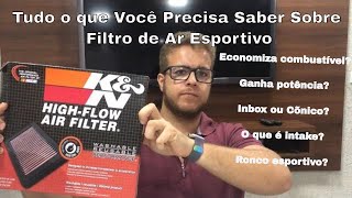 FILTRO DE AR ESPORTIVO INBOX INTAKE CÔNICO  SAIBA QUAL É MELHOR [upl. by Nicholas264]