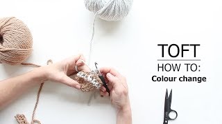 How to Colour Change Basic  TOFT Crochet Lesson [upl. by Assirralc451]