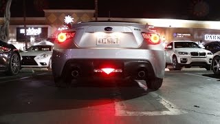 iJDMTOY Strobe LED Rear Fog Light Kit For Scion FR S Subaru BRZ [upl. by Kippy]