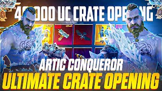 Artic conquorer ultimate set crate opening  40000 uc crate opening  new uzi glacier skin bgmi [upl. by Elesig]