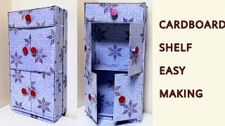 DIY Cardboard ShelfSimple Easy Home Decor IdeaHow To Make Cardboard ShelfCardboard Reuse IdeaDIY [upl. by Itnavart295]