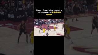 No way Bronny’s first points are a LeFYou jumper 😂😭 [upl. by Luhe]