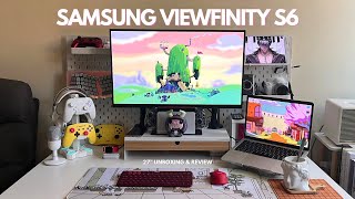 27” Samsung Viewfinity S6 Unboxing Setup amp Review  ft Boosteroid Cloud Gaming Test [upl. by Laud]