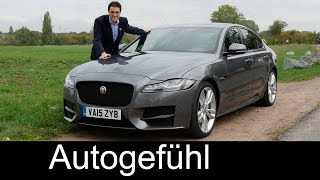 Jaguar XF FULL REVIEW test driven RSport 20d 2nd generation MY2016 allnew neuer [upl. by Selohcin]