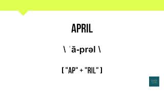 How To Pronounce April  Meaning  Pronunciation [upl. by Saltzman645]