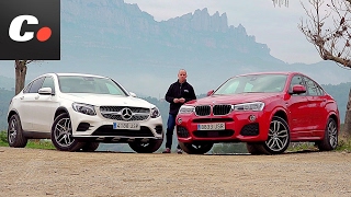 BMW X4 SUV vs MercedesBenz GLC Coupé  Comparativa  Prueba  Review en español  Cochesnet [upl. by Nored137]