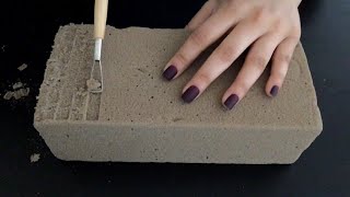 ASMR Dry Floral Foam  Carving Poking Tapping Scratching Crushing [upl. by Licec]