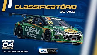 STOCK CAR 2024 AO VIVO  4ª ETAPA  TREINO CLASSIFICATÓRIO  CASCAVEL PR [upl. by Niuq]