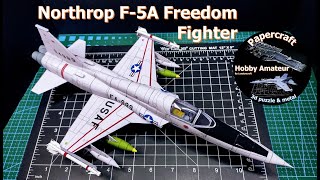 Northrop F5A Freedom Fighter Papercraft [upl. by Nedyah72]