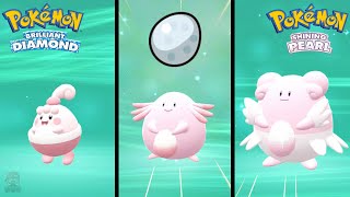 How to Find Happiny Evolve into Chansey Then Blissey in Pokemon Brilliant Diamond amp Shining Pearl [upl. by Ahteral810]