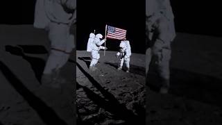 BeyondAtom  Apollo 14 Raising a US Flag on the Moon Shorts [upl. by Sucul]