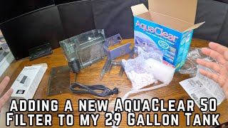 Aquaclear 50 Aquarium HangOn Back Filter Unboxing Setup and Review  Fluval [upl. by Gregoor]