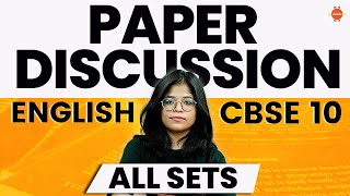 Paper Discussion  All Sets in Detail  CBSE Class 10 English by Oshin Maam Vedantu910 [upl. by Wynn803]