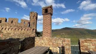 Burg Sooneck Castle along Rhine river Bacharach [upl. by Akino]