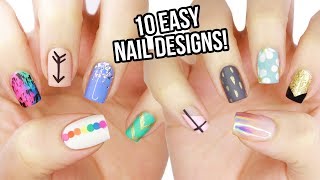 10 Easy Nail Art Designs for Beginners The Ultimate Guide 6 [upl. by Bondon960]