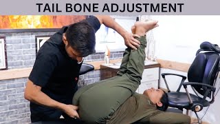 How to treat TAIL BONE PAIN sacrumadjustment  best Chiropractic treatment in india [upl. by Ecirp]