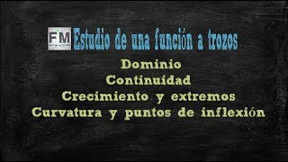 Estudio de una función a trozos  Dominio y continuidad [upl. by Assiren425]