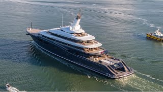 Bill Gates 1188m 390ft yacht returning from sea trials [upl. by Suirtemed]