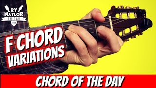 F Chord Guitar Lesson  From An Easy F To A Full Barre F Chord with Variations [upl. by Button84]