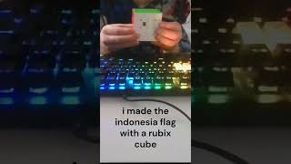 Making the Indonesia flag rubixcube cubing [upl. by Acinom]