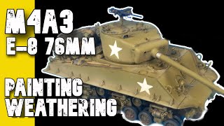 ASUKA MODEL 135 M4A3 E8  Easy Eight Sherman PAINTING  WEATHERING [upl. by Naes]