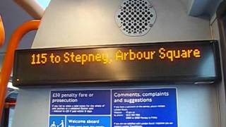 115 to Stepney Arbour Square [upl. by Nayrb]