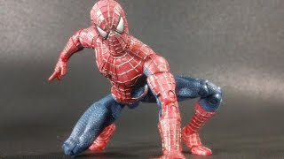 SpiderMan 2002 super poseable movie figure review [upl. by Eiclud]