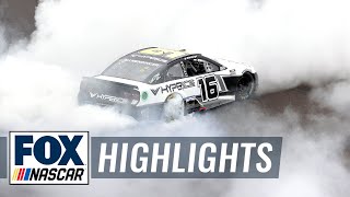 FINAL LAPS AJ Allmendinger avoids carnage to win in WILD overtime finish  NASCAR ON FOX [upl. by Ynnek33]