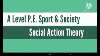 Social action theory  A Level PE  Sport and Society [upl. by Nerahs]