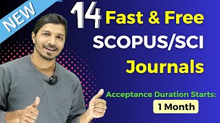 14 Fast and Free Journals September 2024 II Scopus and SCI II My Research Support [upl. by Fonsie765]