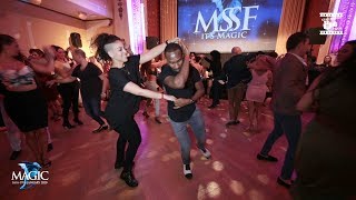 Juny amp Amanda Cardona  salsa social dancing  Magic Slovenian Salsa Festival 2019 [upl. by Terbecki33]