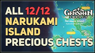 All 12 Narukami Island Precious Chest Locations Genshin Impact [upl. by Medwin]