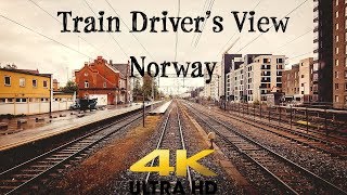 4K CABVIEW Train to Oslo Diverted over the Gjøvik Line [upl. by Hurst]