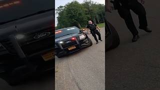 Cop pulls over biker and witnessed his friend crash 😱 ​​⁠​⁠BussinB [upl. by Cynar837]