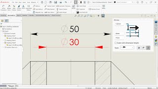 Change Arrow Style and Size in SolidWorks Drafting [upl. by Polak]