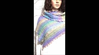 Asymmetrisches Tuch häkeln quotNICOLAquot Schal häkeln Stola häkeln Crochet stole Estola de ganchillo [upl. by Yalhsa138]