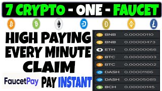 New  7 Crypto One Faucet Claim  Paying Instant Faucetpay  Free Crypto Faucet [upl. by Yonatan782]