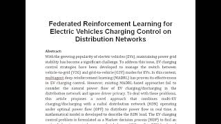 Federated Reinforcement Learning for Electric Vehicles Charging Control on Distribution Networks [upl. by Angelis848]