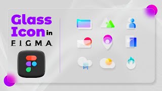 How To Make a Frosted Glass Icon In Figma  Icon Design  Glassmorphism Effect [upl. by Nodarse917]