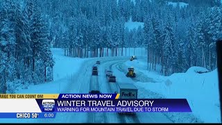 Caltrans issues winter travel advisory [upl. by Himelman]