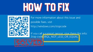 How to Fix IRQLNOTLESSOREQUAL Errors in Windows 10  Hobi IT [upl. by Nashbar156]