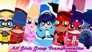 Miraculous Ladybug  Chibi Girls Group transformation  Special [upl. by Keely]