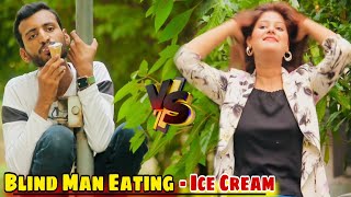 Blind Man Eating Ice Cream Prank With Twist 🤪  Pakistani pranks  new prank showpranks [upl. by Ajiak789]