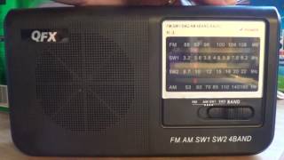 Radio Romania on QFX R3 4 band portable receiver 9730 Khz Shortwave [upl. by Gillespie]