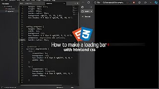 Tutorial How to make a loading bar with HTML and CSS only [upl. by Deeyn]