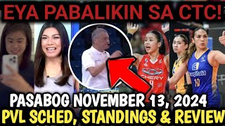 PVL GAME SCHEDULE STANDINGS amp RESULTS TODAY NOVEMBER 13 2024 PVL LATEST UPDATE AND ISSUES [upl. by Aile]