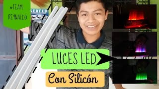 LAMPARA de LED Con BARRAS DE SILICONA  Florecente CASERO ¿COMO SE HACE [upl. by Aela]