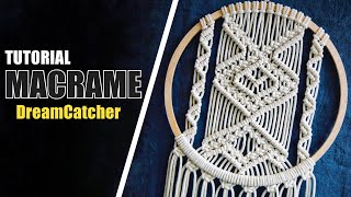 Tutorial Macrame dream Catcher for beginners [upl. by Euqnomod530]