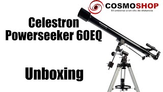 🎁 Unboxing 🔭Telescopio Celestron Powerseeker 60EQ 21043 ⭐ Como viene que incluye 🪐 [upl. by Zapot41]